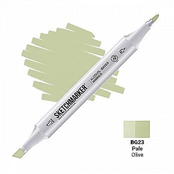 Маркер SKETCHMARKER, 2 пера: долото и тонкое, Pale Olive - Бледно-оливковый, SM-BG23 Маркер SKETCHMARKER, 2 пера: долото и тонкое, Pale Olive - Бледно-оливковый, SM-BG23