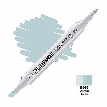 Маркер SKETCHMARKER, 2 пера: долото и тонкое, Arctic Gray - Арктический серый, SM-BG83 Маркер SKETCHMARKER, 2 пера: долото и тонкое, Arctic Gray - Арктический серый, SM-BG83