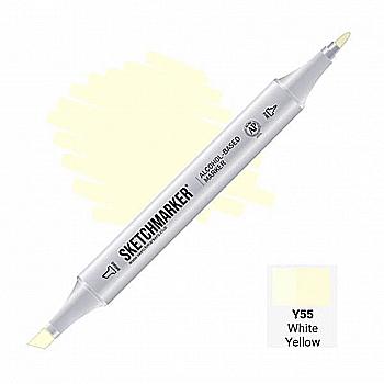 Маркер SKETCHMARKER, 2 пера: долото и тонкое, White Yellow -Бело-жёлтый, SM-Y55 Маркер SKETCHMARKER, 2 пера: долото и тонкое, White Yellow -Бело-жёлтый, SM-Y55