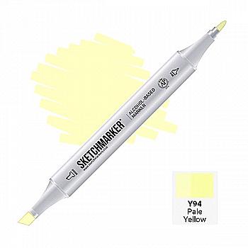Маркер SKETCHMARKER, 2 пера: долото и тонкое, Pale Yellow - Бледно Желтый, SM-Y94 Маркер SKETCHMARKER, 2 пера: долото и тонкое, Pale Yellow - Бледно Желтый, SM-Y94