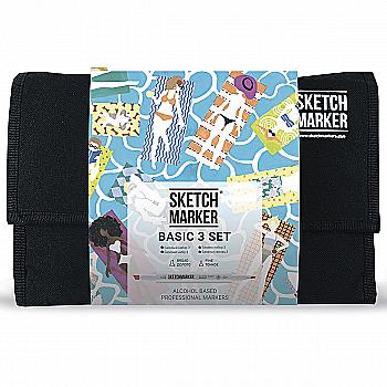 Набор маркеров SKETCHMARKER Basic 3 set 24 - Базовые оттенки 3 (24 маркера + сумка органайзер), 24bas3 Набор маркеров SKETCHMARKER Basic 3 set 24 - Базовые оттенки 3 (24 маркера + сумка органайзер), 24bas3