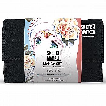 Набор маркеров SketchMarker Manga set 24 - Манга (24 маркера + сумка органайзер), 24mang Набор маркеров SketchMarker Manga set 24 - Манга (24 маркера + сумка органайзер), 24mang