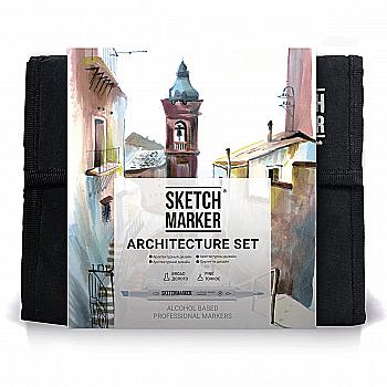 Набор маркеров SketchMarker Architecture set 36 - Архитектура (36 маркера + сумка органайзер), 36arch Набор маркеров SketchMarker Architecture set 36 - Архитектура (36 маркера + сумка органайзер), 36arch