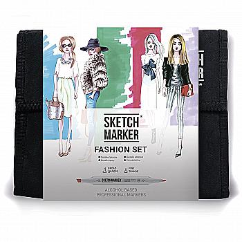 Набор маркеров SketchMarker Fashion design set 36 - Дизайн одежды (36 маркеров + сумка органайзер), 36fash Набор маркеров SketchMarker Fashion design set 36 - Дизайн одежды (36 маркеров + сумка органайзер), 36fash