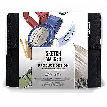 Набор маркеров SketchMarker Product set 36 - Промышленный дизайн (36 маркеров + сумка органайзер), 36prod Набор маркеров SketchMarker Product set 36 - Промышленный дизайн (36 маркеров + сумка органайзер), 36prod