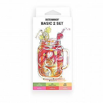 Набір маркерів SKETCHMARKER Basic 2/Базові відтінки 2, 6 шт, SM-6BAS2 Набір маркерів SKETCHMARKER Basic 2/Базові відтінки 2, 6 шт, SM-6BAS2