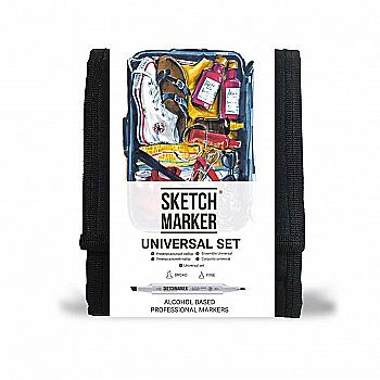 Набір маркерів SketchMarker Universal, 12 шт+сумка органайзер, SM-12UNI Набір маркерів SketchMarker Universal, 12 шт+сумка органайзер, SM-12UNI