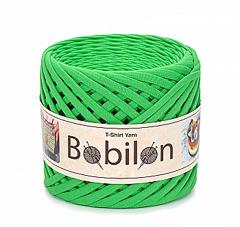 Пряжа трикотажна Bobilon Mini (5-7 мм), зелене яблуко Пряжа трикотажна Bobilon Mini (5-7 мм), зелене яблуко
