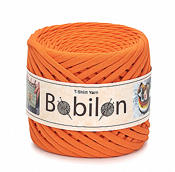 Пряжа трикотажна Bobilon Mini (5-7 мм), помаранчевий апельсин Пряжа трикотажна Bobilon Mini (5-7 мм), помаранчевий апельсин