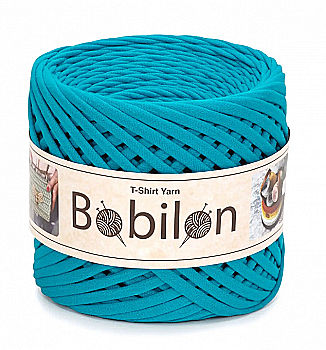 Пряжа трикотажна Bobilon Medium (7-9 мм), блакитна лагуна Пряжа трикотажна Bobilon Medium (7-9 мм), блакитна лагуна