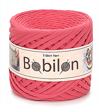 Пряжа трикотажна Bobilon Medium (7-9 мм), корал Пряжа трикотажна Bobilon Medium (7-9 мм), корал