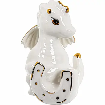 Фігурка декоративна "Дракон з підковою" 9 см, 149-471