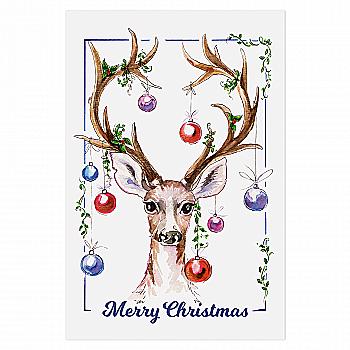 Открытка "Новогодний олень"