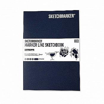 Скетчбук SKETCHMARKER В5 16 л., 160 г/м², синий, MLSM/IMBLUE Скетчбук SKETCHMARKER В5 16 л., 160 г/м², синий, MLSM/IMBLUE