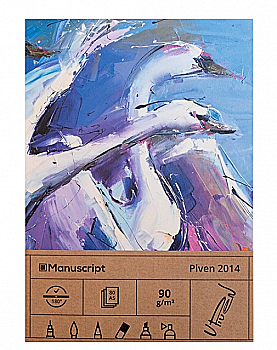Скетчбук А5 Piven 2014, 90 г/м², 80 арк, кремовий, Manuscript Скетчбук А5 Piven 2014, 90 г/м², 80 арк, кремовий, Manuscript