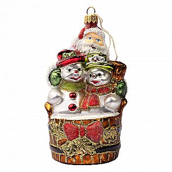 Ялинкова прикраса Санта і Сніговик, F093-120575 Ялинкова прикраса Санта і Сніговик, F093-120575