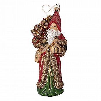 Ялинкова прикраса Санта з ялинкою, F1715-20364 Ялинкова прикраса Санта з ялинкою, F1715-20364