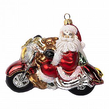 Елочное украшение Санта на мотоцикле «Harley», F286-70765, F286-70765 Елочное украшение Санта на мотоцикле «Harley», F286-70765, F286-70765