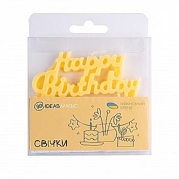 Свечи-надпись на День Рождения желтые, IDEA8-CS103YELLOW