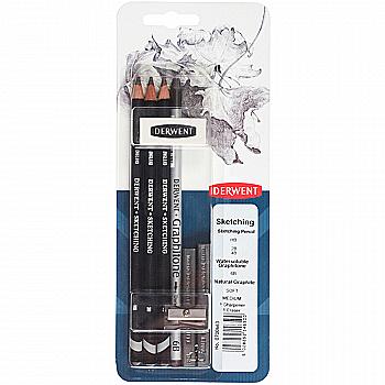 Набір матеріалів для графіки Sketching Graphitone, 8 пред, в блістері, Derwent 700663 Набір матеріалів для графіки Sketching Graphitone, 8 пред, в блістері, Derwent 700663