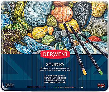 Набір олівців кольорових "Studio", 24 кол., метал. кор, 32197 Набір олівців кольорових "Studio", 24 кол., метал. кор, 32197