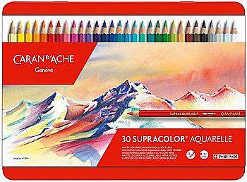 Набір акварельних олівців 30 кол. Caran d`Ache Supracolor мет. бокс, 3888.330 Набір акварельних олівців 30 кол. Caran d`Ache Supracolor мет. бокс, 3888.330
