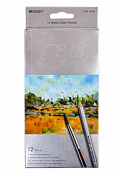 Карандаши 12 цв. Raffine с кисточкой, 7120-12СВ, Marco