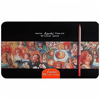 Карандаши 100 цв. FineArt кедр в метал. пенале FineArt-100TN, Marco