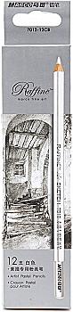 Карандаши 12 шт. пастельные Raffine круглые, цвет-белый, 7012-12CB, Marco
