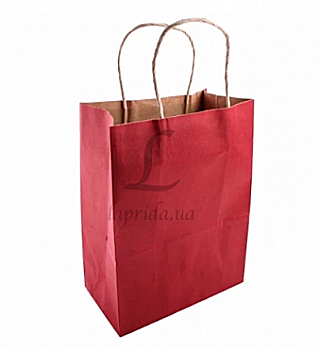 Подарунковий пакет темно-червоний 25*12*33 см, 3-2667 Подарунковий пакет темно-червоний 25*12*33 см, 3-2667