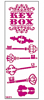 Трафарет декоративный 11*32 см №4024 Key box Art, 10520 Трафарет декоративный 11*32 см №4024 Key box Art, 10520
