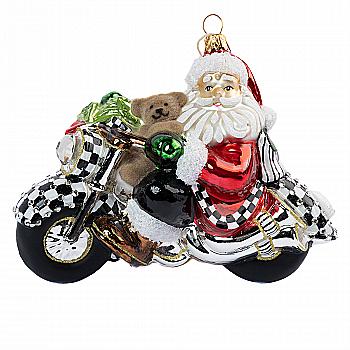Ялинкова прикраса Санта на мотоциклі "Harley", F286-21283