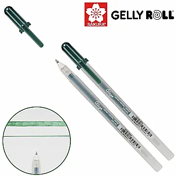 Ручка гелевая, Glaze 3D Roller, Зелений темний, Sakura Ручка гелевая, Glaze 3D Roller, Зелений темний, Sakura