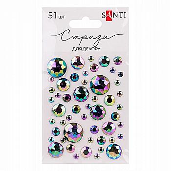 Стрази SANTI самоклеючі "Chameleon" max, 51 шт, 743010 Стрази SANTI самоклеючі "Chameleon" max, 51 шт, 743010
