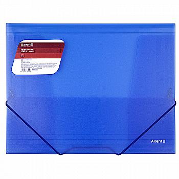 Папка на гумках А4, прозора, синя 1501-22-A Axent