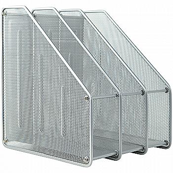 Лоток вертикальний 3-в-1, металевий, срібний, 2128-03-A Лоток вертикальний 3-в-1, металевий, срібний, 2128-03-A