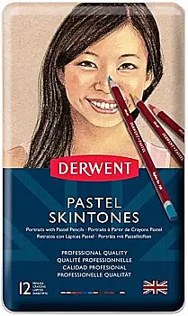 Набір пастельних олівців Тілесні відтінки Pastel, 12шт., мет. кор, Derwent 2300563 Набір пастельних олівців Тілесні відтінки Pastel, 12шт., мет. кор, Derwent 2300563