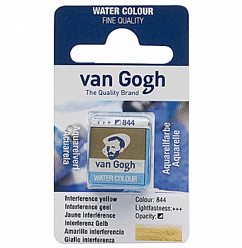 Краска акварельная Van Gogh 844 Интерферентный желтый, кювета, Royal Talens Краска акварельная Van Gogh 844 Интерферентный желтый, кювета, Royal Talens
