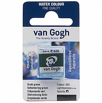 Краска акварельная Van Gogh 848 Интерферентный зеленый, кювета, Royal Talens Краска акварельная Van Gogh 848 Интерферентный зеленый, кювета, Royal Talens