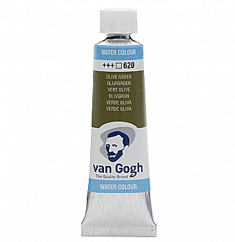 Краска акварельная Van Gogh 620 оливковый зеленый, туба 10 мл, Royal Talens Краска акварельная Van Gogh 620 оливковый зеленый, туба 10 мл, Royal Talens