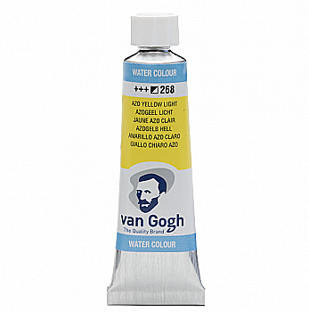 Краска акварельная Van Gogh 268, AZO Желтый светлый, туба 10 мл, Royal Talens Краска акварельная Van Gogh 268, AZO Желтый светлый, туба 10 мл, Royal Talens