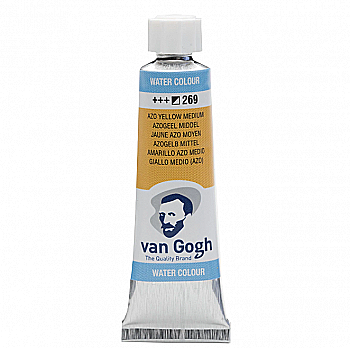 Краска акварельная Van Gogh 269, AZO Желтый средний, туба 10 мл, Royal Talens Краска акварельная Van Gogh 269, AZO Желтый средний, туба 10 мл, Royal Talens