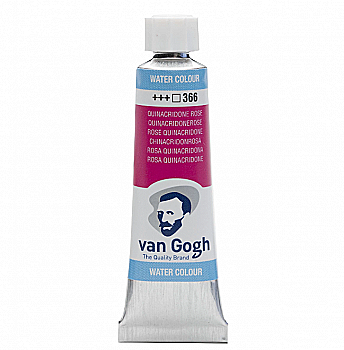 Краска акварельная Van Gogh 366, Хинакридон розовый, туба 10 мл, Royal Talens Краска акварельная Van Gogh 366, Хинакридон розовый, туба 10 мл, Royal Talens