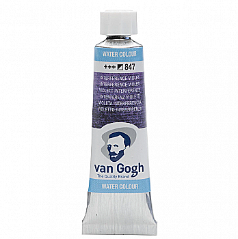 Краска акварельная Van Gogh 847 Интерферентный фиолетовый, туба 10 мл, Royal Talens Краска акварельная Van Gogh 847 Интерферентный фиолетовый, туба 10 мл, Royal Talens