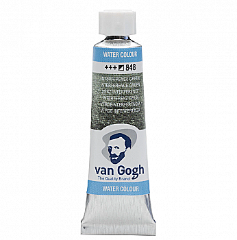Краска акварельная Van Gogh 848 Интерферентный зеленый, туба 10 мл, Royal Talens Краска акварельная Van Gogh 848 Интерферентный зеленый, туба 10 мл, Royal Talens