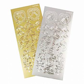 Наклейка "Обручки", 10*23 см, золота, JEJE, 940410965