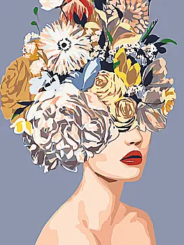 Набір для розпису по номерах 30*40 см "Яскрава ніжність", 10048-AC