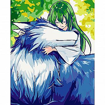 Набір для розпису по номерах 40*50 см "Енкіду з вовком", 10357-AC Набір для розпису по номерах 40*50 см "Енкіду з вовком", 10357-AC