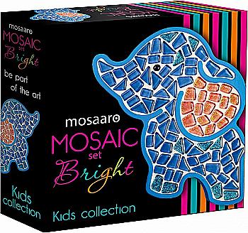 Набор для творчества со стеклянной мозаикой детский "Слоник", Mosaaro, МА7000 Набор для творчества со стеклянной мозаикой детский "Слоник", Mosaaro, МА7000