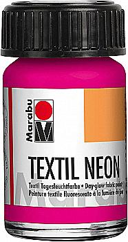 Фарба для розпису тканин Textile Neon, Рожева, 15 мл, Marabu, 17110039334 Фарба для розпису тканин Textile Neon, Рожева, 15 мл, Marabu, 17110039334